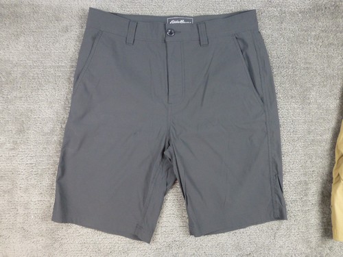 LOT OF 2 Eddie Bauer TraveX Shorts Mens 32 Gray Tan 10" Performance Tech Outdoor - Picture 2 of 8