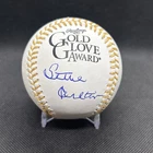Steve Carlton Signed Gold Glove Baseball Fanatics Authenticated MLB HOF