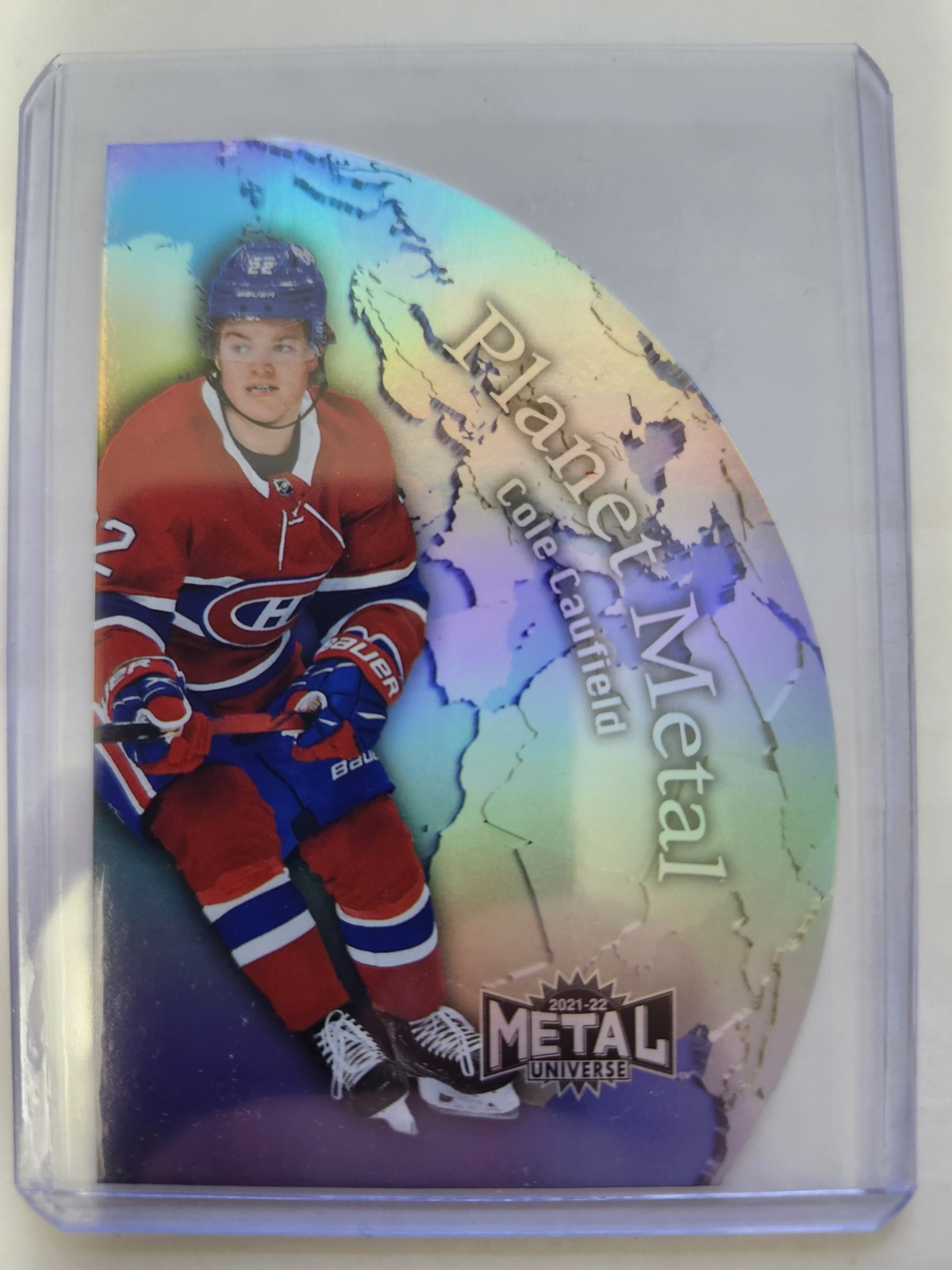 Cole Caufield - Planet Metal Rookie #PM-24 - 2021-22 Skybox Metal Universe