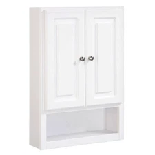 Concord Wall Cabinet, 2 Doors, 3 Interior Shelves, Bottom Display Shelf, Full...