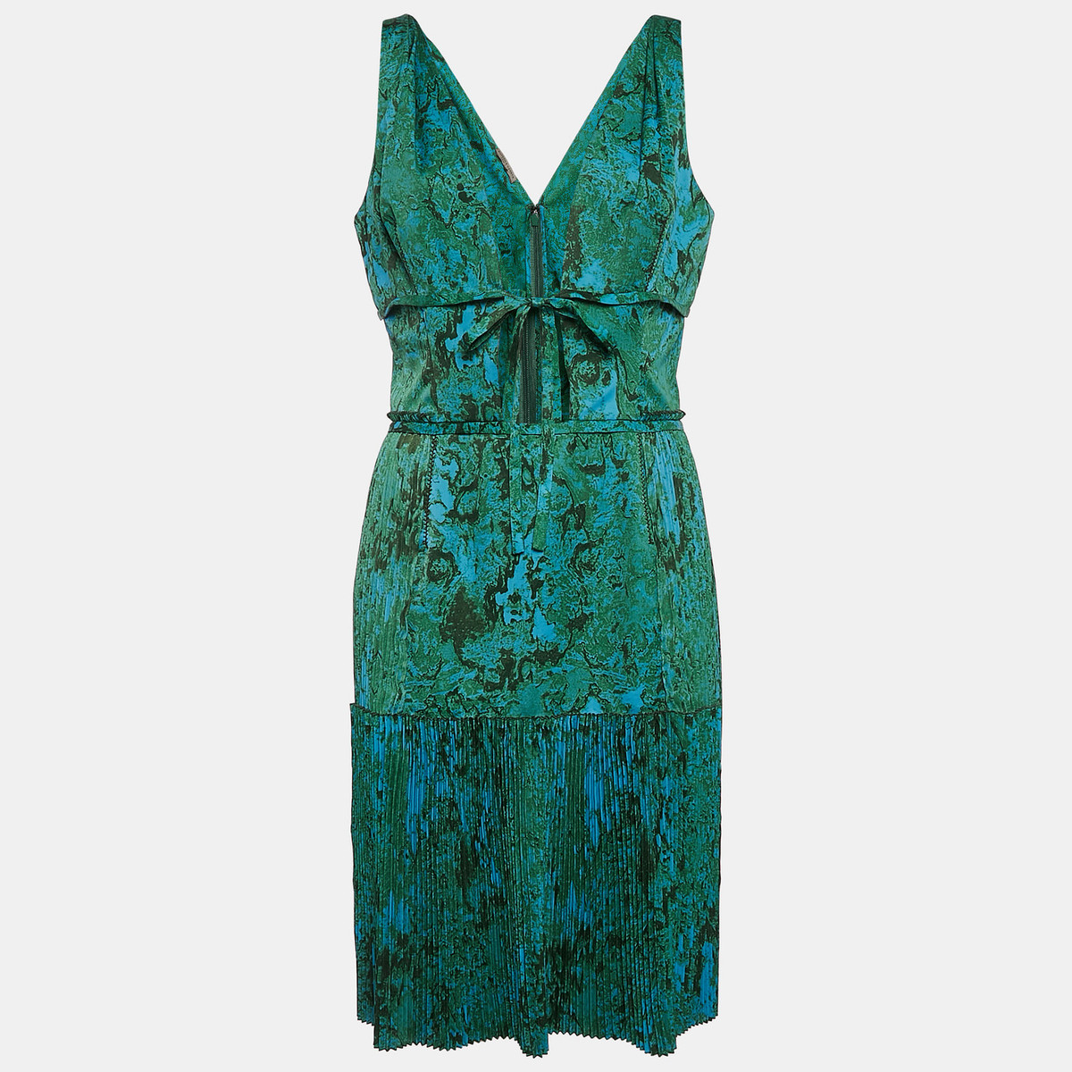 Bold Blue Print Elegant Sleeveless Dress Bold Blue Print Elegant Sleeveless Dress