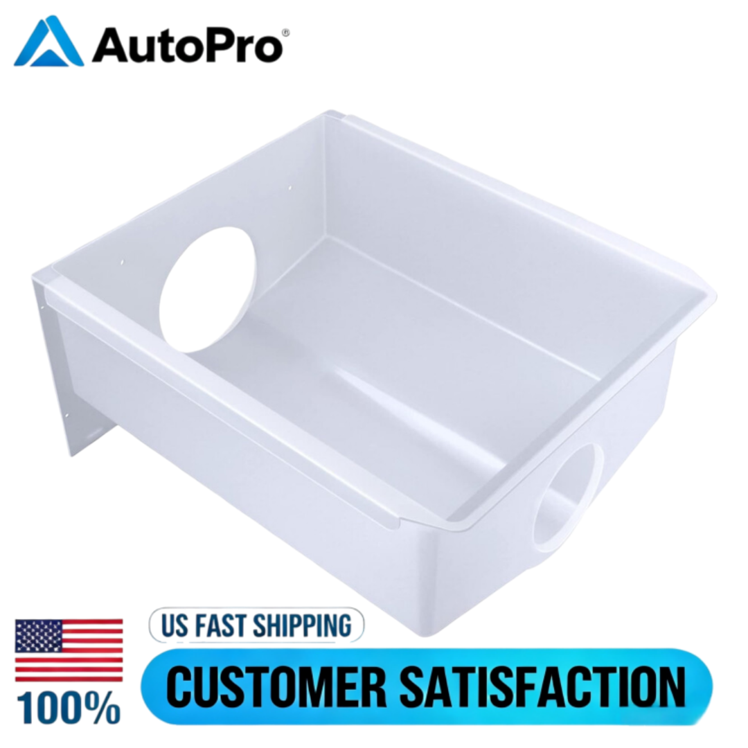 NEW WPW10670845 Refrigerator Ice Bucket Container Whirlpool Refrigerator - White