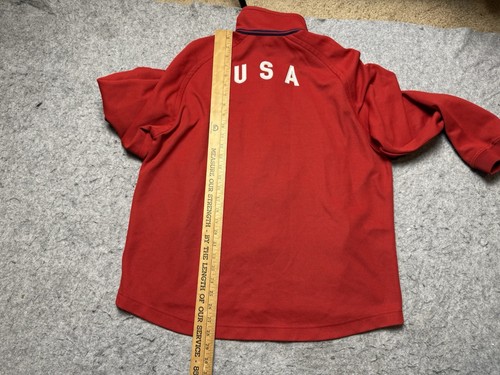Vintage Nike US Soccer Jacket Youth Large Red Full Zip USMNT Warm Up Sweatshirt - Picture 8 of 8