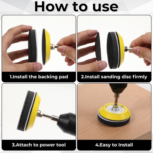 120Pcs 3 Inch Sanding Disc Polishing Kit 60-10000 Grits Wet Dry Sandpaper wit... - Picture 4 of 7