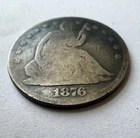 1876 Seated Liberty Half Dollar 90% Silver Circulated Good Detail US Coin
