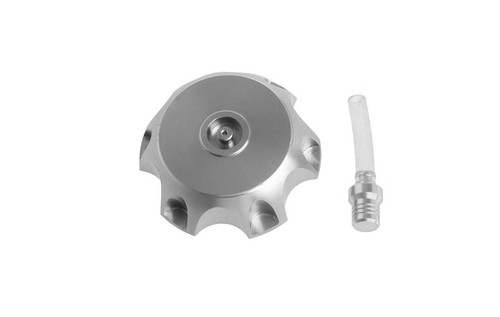 Válvula de tapa de tanque de combustible de gas de aluminio CNC plateado CRF50 XR50 KLX65 moto de cross - Imagen 2 de 3