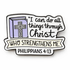 Philippians 4:13 I Can Do All Things Through Christ Metal Phone Sticker With 3M