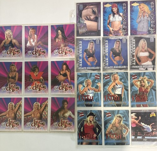 WWF Divas cards bundle lot 2001 and 2002 (21) cards