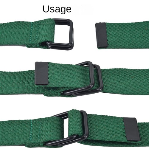 Free Punch Canvas Belt Double Ring Buckle Buckle Belt Fashion Pants Belt Men's - Picture 2 of 14