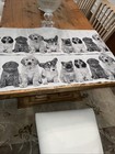 2Dog  Decor, Country Valance, Kitchen Curtain  50”W x 14.5” Tall/or Table Runner