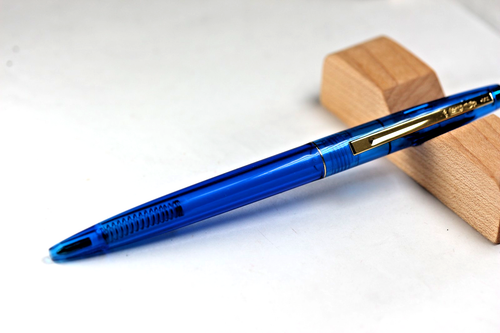BIC VINTAGE CLEAR BLUE BALLPOINT PEN MEXICO - Picture 4 of 11
