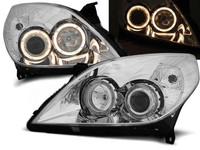 Scheinwerfer Paar Opel Vectra C 05-08 Angel Eyes Chrom