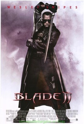 BLADE II BLADE 2 MOVIE POSTER Original DS 27x40 WESLEY SNIPES VAMPIRE HUNTER!!