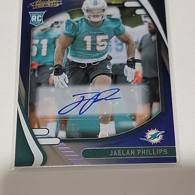 JAELAN PHILLIPS 2021 Absolute #154 Blue  /50 Rookie AUTO SSP EAGLES