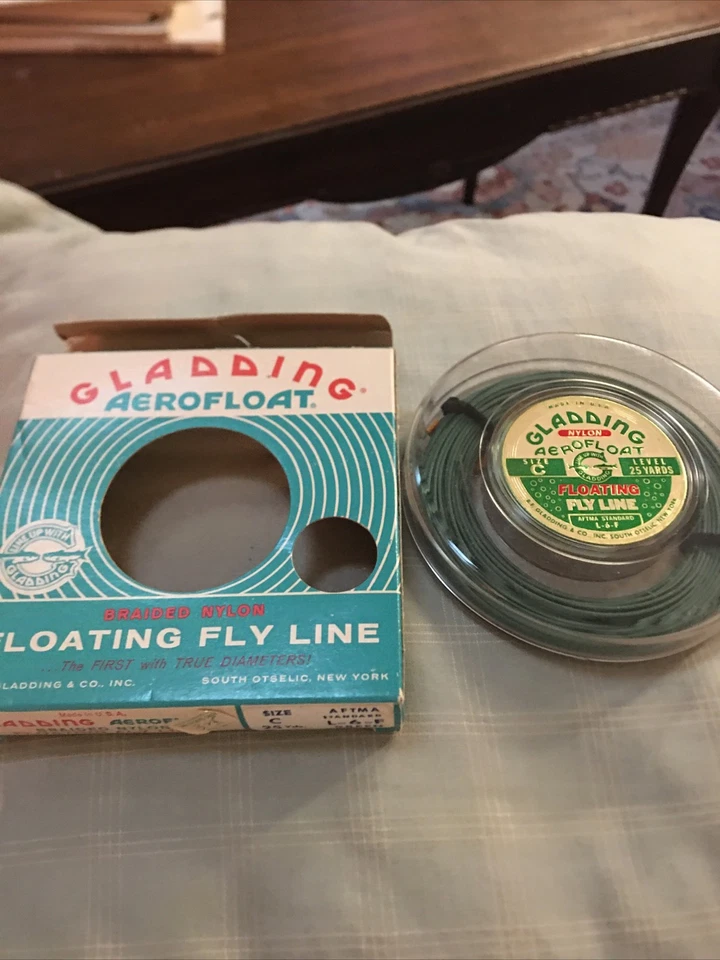 Línea Mosca Flotante Vintage "GLADDING AEROFLOAT" Talla C Verde L-5-F Foto 2 de 4