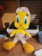 Tweety Bird Painter Plush Overalls Warner Bros. Looney Tunes Vintage 1998