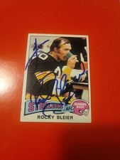Rocky Bleier 1975 Topps AUTOGRAPHED Hand Signed Rookie Card #39 Steelers. rookie card picture