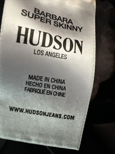 Pantalones de mezclilla Hudson Barbara súper ajustados al tobillo cintura alta 28 negros desgastados boho nuevos con etiquetas - Imagen 8 de 17