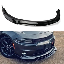 For Dodge Charger SRT 15-23 Gloss Black Style Front Bumper Lip Splitter Spoiler