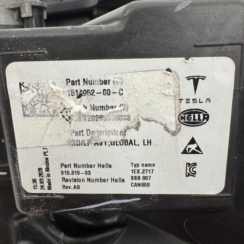 FARO FULL LED SINISTRO LATO PASSEGGERO TESLA MODEL 3 1514952-00-D 2020 2022 2024 - Foto 15 di 16