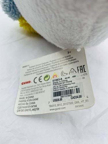 Pusheen White Unicorn Costume Plush 10" Claire's Exclusive Rare Pusheenicorn - Picture 13 of 14