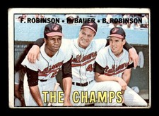 1967 Topps #1 Frank Robinson/Brooks Robinson/Hank Bauer The Champs VG X2527000
