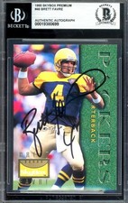 Brett Favre Beckett BAS Signed 1995 Skybox Premium Autograph