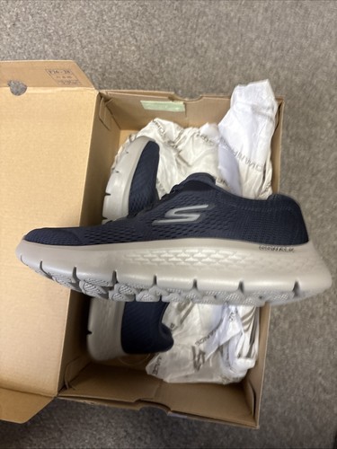 Skechers Slipper Go Walk Flex Air Cooled Goga Mat Herren blau Größe 8 neu im Karton