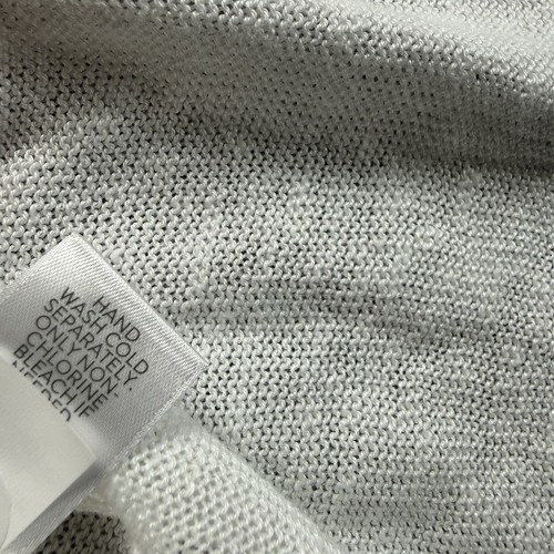 J Jill Cardigan Sweater Womens XL White Open Front Short Sleeve Linen Blend - Picture 8 of 12