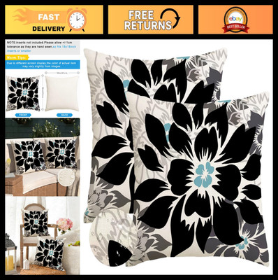 Floral Pillow Covers 18x18 Inch Set of 2 - Outdoor Waterproof Dahlia Decor for S