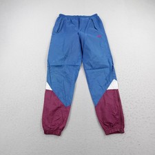 Vintage Nike Pants Medium Blue Purple Colorblock Windbreaker Track Joggers 90s