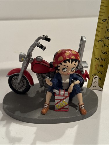 Betty Boop Red Easy Rider Brokedown Motorrad GAS 2001 King Features Westland - Bild 12 von 14