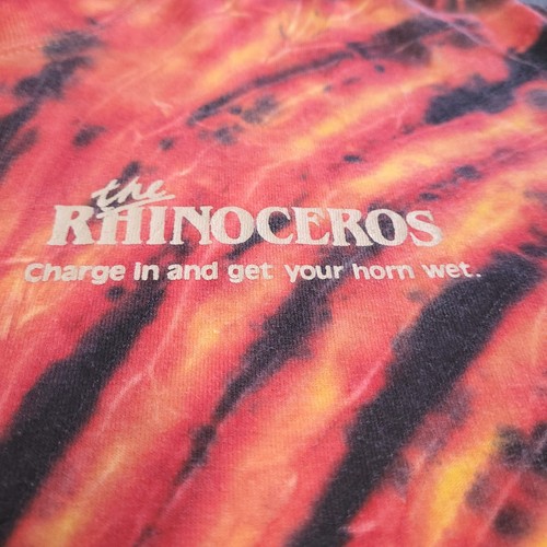 Vintage Nashorn Charge In And Get The Horn Wet Missoula Montana Batik 2XL - Bild 5 von 9