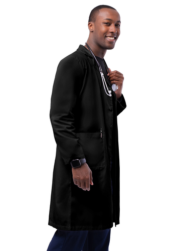 Adar Unisex Doctor Nurse Scrub Uniform Lapel Collar Inner Pockets Lab Coat - 39" - Picture 3 of 98