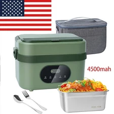Cordless Electric Lunch Box for Adults Rechargeable Food Lunch Warmer 4500mAh US