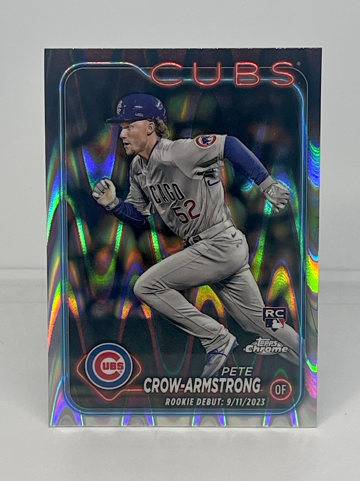 Pete Crow-Armstrong RC 2024 Topps Chrome Update RayWave Refractor. Cubs #USC158