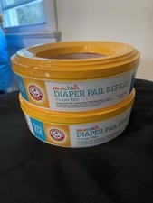 Munchkin Arm  Hammer Diaper Pail Refill Rings Holds 544 Diapers 2pk	New Sealed