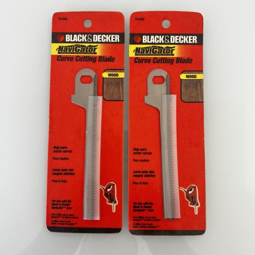 2 Stück Black & Decker NaviGator Holz gebogen Schneideklinge Nr. 74-592 Neu in OVP
