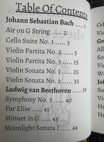 Violin Music Notes - SET of 3 Books - Bach, Beethoven, Vivaldi, Brahms, Mozart - Picture 8 of 12