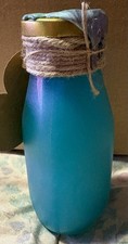 Turquoise Shimmer Potion 12 OZ Frosted Glass Bottle FOR DECORATION ONLY