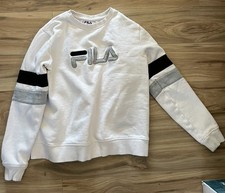 Fila Vintage Style White Sweatshirt   Men  s Large Classic Logo