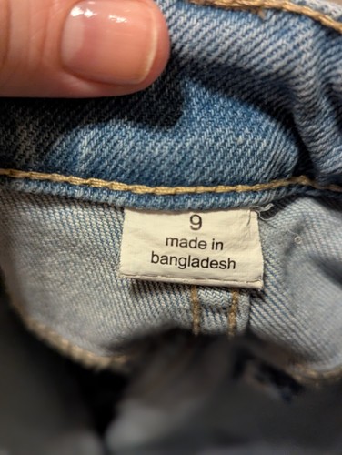 New Evsie Girls Size 9/10 Boyfriend Mid Rise Light Blue Jeans Distressed 22x22 - Picture 13 of 15