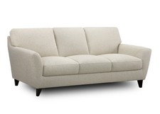 Nest Astrid 3-Seater Sofa in Vista Oat Linen with Espresso Wood Legs RRP £1499