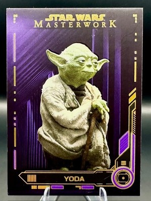 2019 Topps Star Wars Masterwork Yoda #8 Purple Parallel /50 -SP