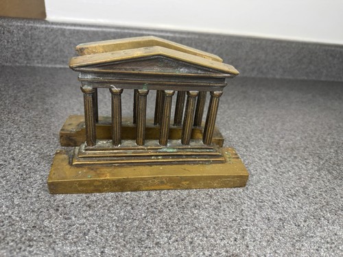 Vintage Bronzed Greek Columns Cast Iron Bookends Door Stops Temple - Bild 1 von 18