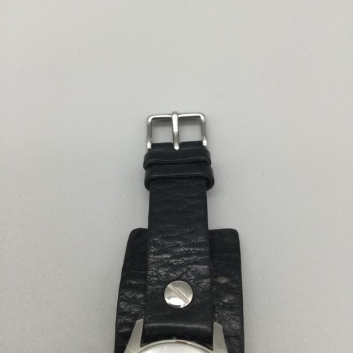 Fossil Big Tic Uhr Damen 32mm Edelstahl Leder Manschette Zählung Sek neue Batterie - Bild 9 von 15