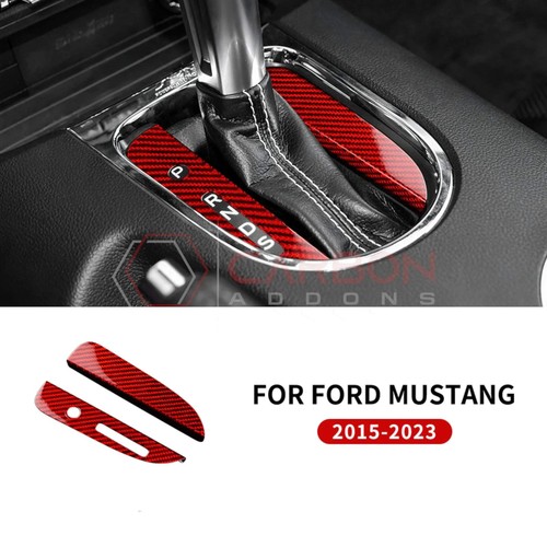 Mustang 2015-2023 Carbon Fiber Automatic Gear Shift Bezel Cover - Picture 8 of 17