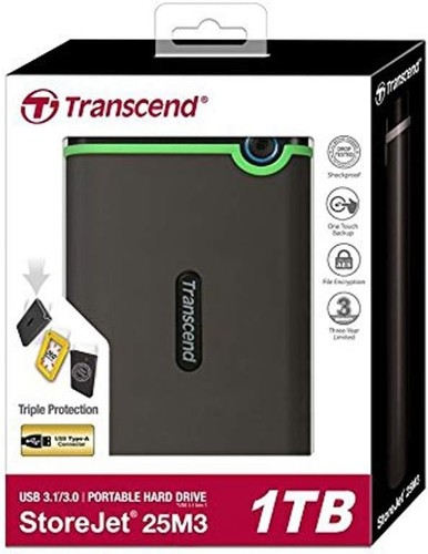 Transcend TS1TSJ25M3S 1TB stabilny, przenośny zewnętrzny dysk twardy USB3.1 (DYSK TWARDY) kom - Zdjęcie 10 z 10