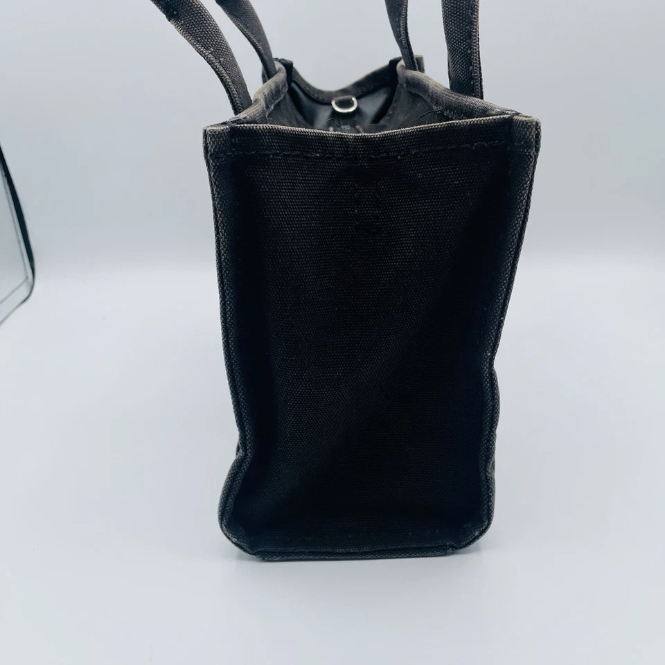 GUC-MARC JACOBS The Canvas Bolso de Mano Pequeño Negro *SIN CORREA* Diseñador Elegante 10” Cremallera Foto 4 de 4