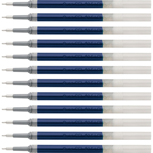 Pentel Gel Pen Refills f/EnerGel 0.5mm Needle Tip 12/BX BE Ink LRN5CBX